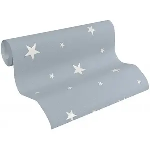 Glow in the Dark Stars Wallpaper Grey - AS Creation 32440-3