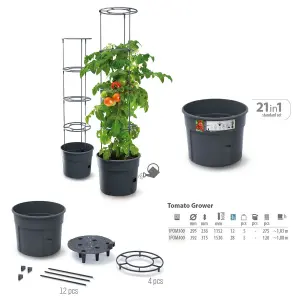 URBN GARDEN Height 300mm Tomato Grower Tower Plastic Home Indoor/Outdoor Plant Veg Flower Pot