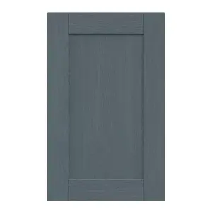 Alpinia Matt dusk blue wood effect Shaker Highline Cabinet door (W)450mm (H)715mm (T)18mm