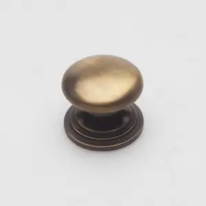 Castelion Antique Brass Finish Bun Cabinet Knob, 38mm