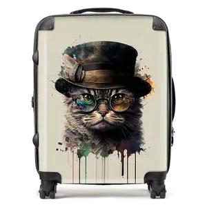 Cat And Hat Splashart Suitcase - Large