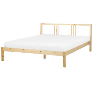 Wooden EU King Size Bed Light VANNES