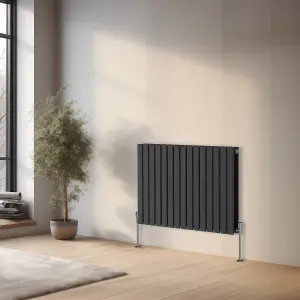 Right Radiators 600x1020 mm Horizontal Double Flat Panel Designer Radiator Anthracite