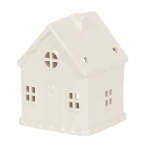 Something Different Gingerbread House Tea Light Holder White (One Size)