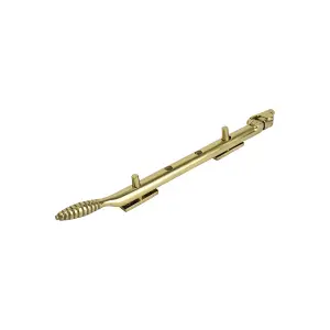 Dart Reeded Brass Window Stay 10" (250mm) - Polished Brass