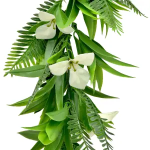 True Products Artificial Hawaiian Hanging Leaf Trailing Vine Garland 65cm