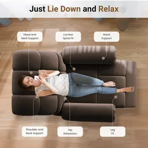 Electric Recline Sofa Chair for Adults with USB Port,Comfy Teddy Fleece Adjustable, Brown