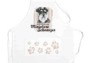 Purely Home Miniature Schnauzer Apron - Novelty Kitchen Gift for Dog Lovers