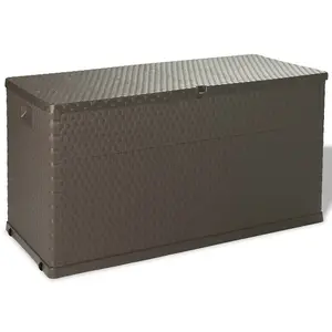 Berkfield Garden Storage Box Brown 120x56x63 cm PP Rattan