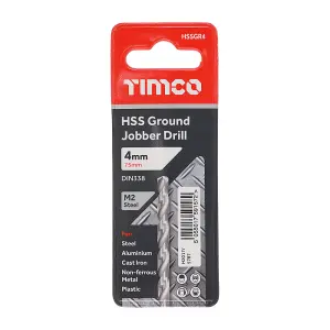 Timco - Ground Jobber Drills - HSS M2 (Size 4.0mm - 1 Each)