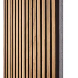 Naturewall SlatWall Acoustic Walnut - 240cm x 60cm on Grey Felt