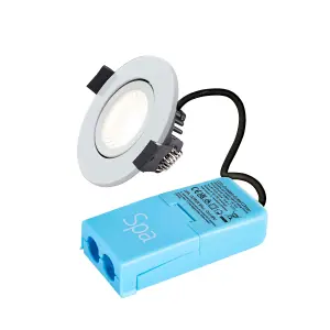 Dallas White Tiltable LED Downlight 5W, IP65 Fire Rated