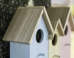 3 In 1 Wooden Wild Garden Bird Houses Nesting Box Predator Proof Small Birds