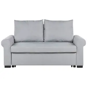 Beliani Retro Sofa Bed SILDA Light Grey