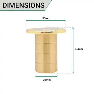 AFIT Brass Dust Socket for Flush Bolts 20 x 35mm