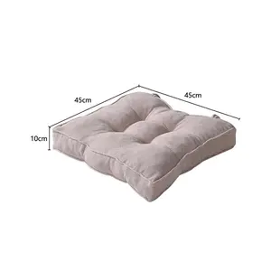 Outdoor Beige Garden Sofa Thicken Square Velvet Seat Cushion