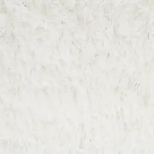 Shaggy Round Area Rug 140 cm White CIDE