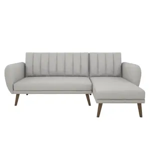 Brittany Sofa Bed in Light Grey Fabric