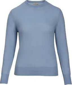 House Of Bruar Ladies Merino Crew Neck - Soft Blue