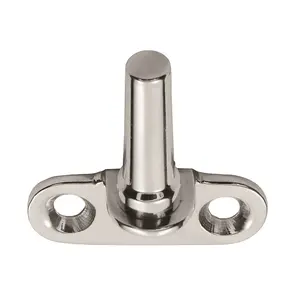 Flush Fitting Cranked Window Casement Pin 25mm Fixing Centres Polished Chrome