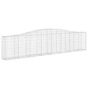 Berkfield Arched Gabion Basket 400x30x80/100 cm Galvanised Iron