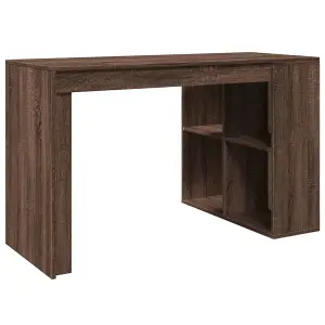 Berkfield Office Desk Brown Oak 123.5x73.5x75 cm Engineered Wood