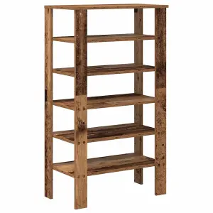 Berkfield Shoe Rack Old Wood 61x32x105 cm Engineered Wood