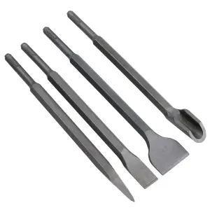 SDS Plus Chisel Set Point Flat Gouge and Tile Chisels (4pcs kit)