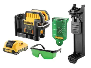 DEWALT DCE0825D1G-GB DCE0825D1G 5 Spot Cross Line Laser Green 12V 1 x 2.0Ah Li-ion DEWDCE825D1G