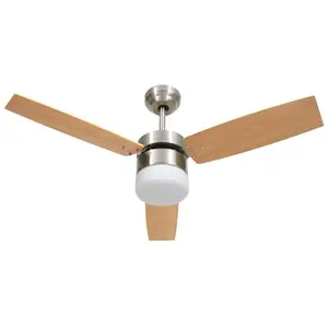 Dorne 108cm Ceiling Fan with LED Lights Brown