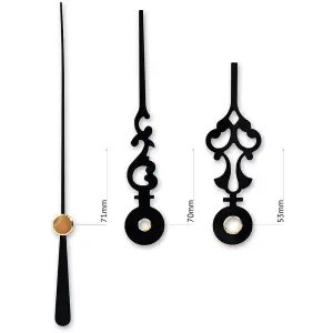 Clock Hands Style E - Black - Project Kits Accessories