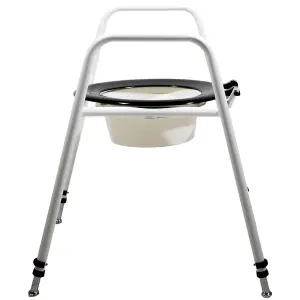 Bariatric Free Standing Toilet Seat and Frame - Splash Guard 247kg Weight Limit