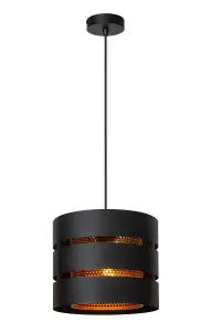 Lucide ROSAS - Pendant light - 26 cm - 1xE27 - Black