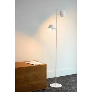 Lucide Skanska Modern Floor Lamp - LED Dim. - 2x5W 3000K - White