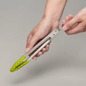 Zeal Silicone Kitchen Tong Lime Green / 20.5cm L x 5.5cm W x 2.7cm D