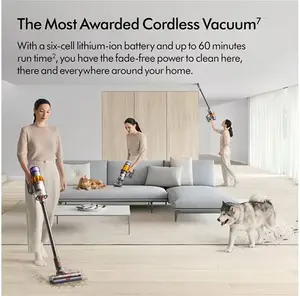 Dyson V15 DETECT TOTAL CLEAN Cordless Vacuum Cleaner 476622-01 Nickel / Black