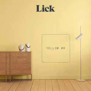 Lick Yellow 08 Eggshell Emulsion paint, 2.5L