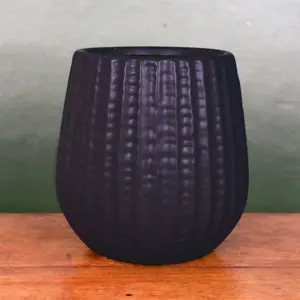 Black Ceramic Planter Plant Pot