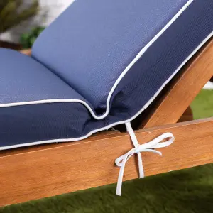 Alfresia Blue Sun Lounger Replacement Garden Cushion