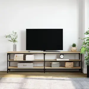 Berkfield TV Cabinet Sonoma Oak 180x30x50 cm Engineered Wood and Metal