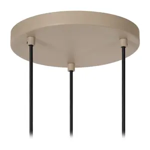 Lucide Evora Modern Pendant light 25cm - 3xGU10 - Taupe