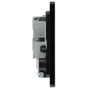 BG Evolve PCDMG54B Matt Grey 13A Flex Outlet Neon Unit - Black Insert