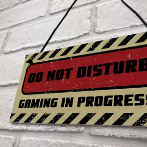 Do Not Disturb Gaming Sign Hanging Gaming Room Sign For Man Cave Gamer Room