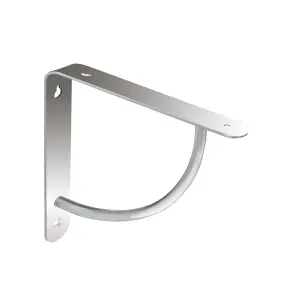 Shelf Depot Chrome Cove Shelf Bracket (H)180mm (D)180mm, Pack of 4