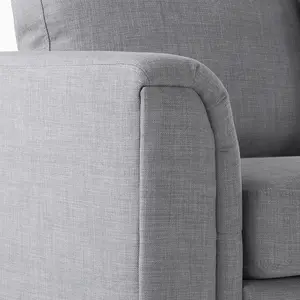 Left-Hand Corner Sofa OSLO Light Grey Fabric Left Hand