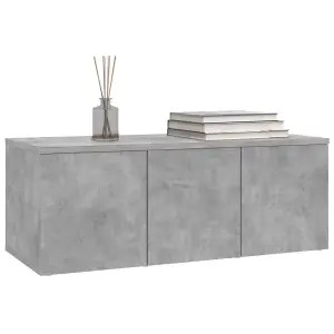 vidaXL TV Cabinet Concrete Grey 80x34x30 cm Engineered Wood