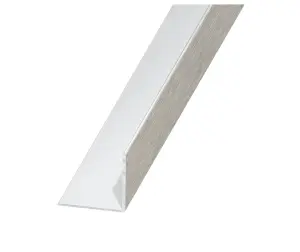 CQFD Brushed effect Anodised Aluminium Equal L-shaped Angle profile, (L)1m (W)15mm (D)15mm (T)1.5mm