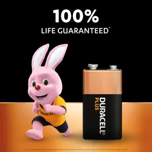 Duracell Plus 9V Batteries, Pack of 2