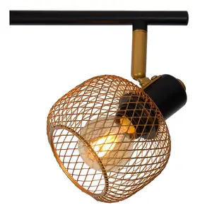 Lucide Maren Retro Ceiling Spotlight Bar - 4xE14 - Matt Gold, Brass