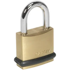 Durable 30mm Brass Padlock with 5mm Hardened Steel Shackle and 2 Keys